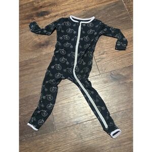 Kickee Pants 18-24 Months Bamboo Viscose Bicycle Print Zip Up Coverall Romper